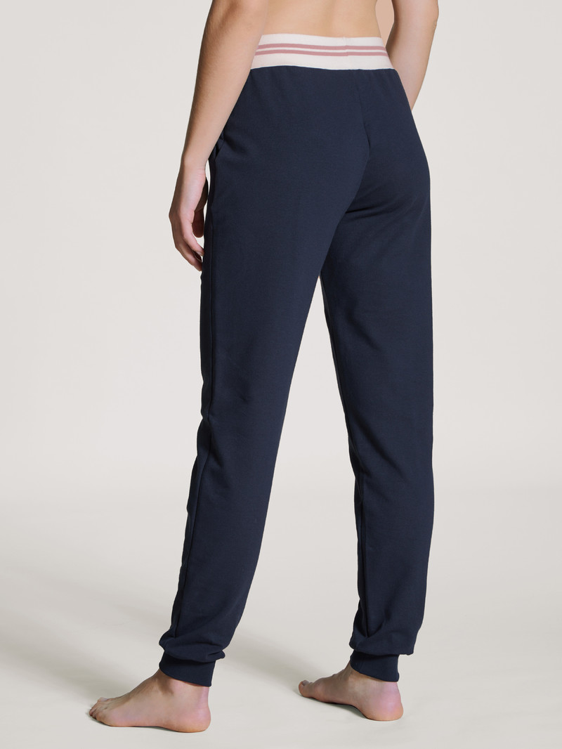 Women Calida Favourites Lounge Pants Yoga Dark Lapis Blue | 078593-JAX