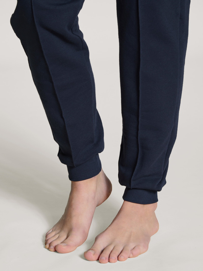 Women Calida Favourites Lounge Pants Yoga Dark Lapis Blue | 078593-JAX