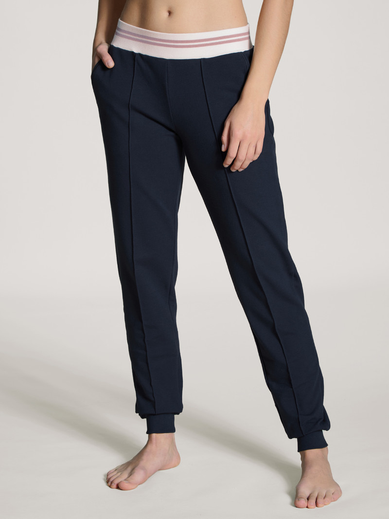 Women Calida Favourites Lounge Pants Yoga Dark Lapis Blue | 078593-JAX