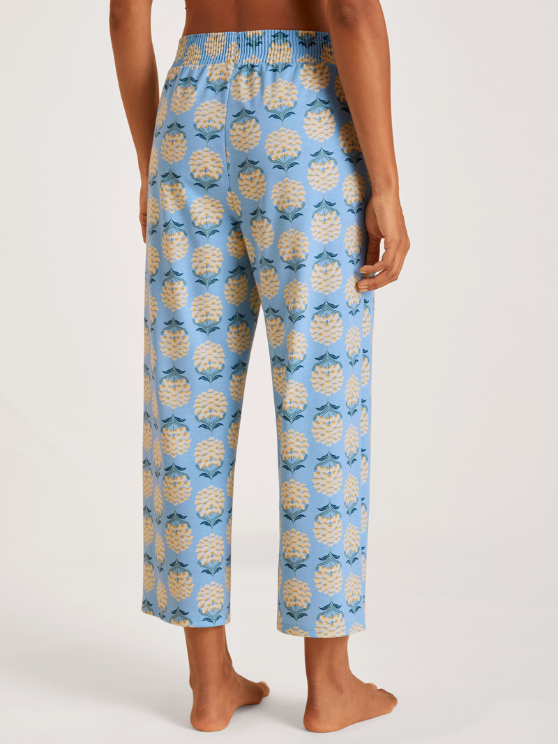 Women Calida Favourites Paisley 7/8 Pants Sleepwear Placid Blue | 082691-YAT