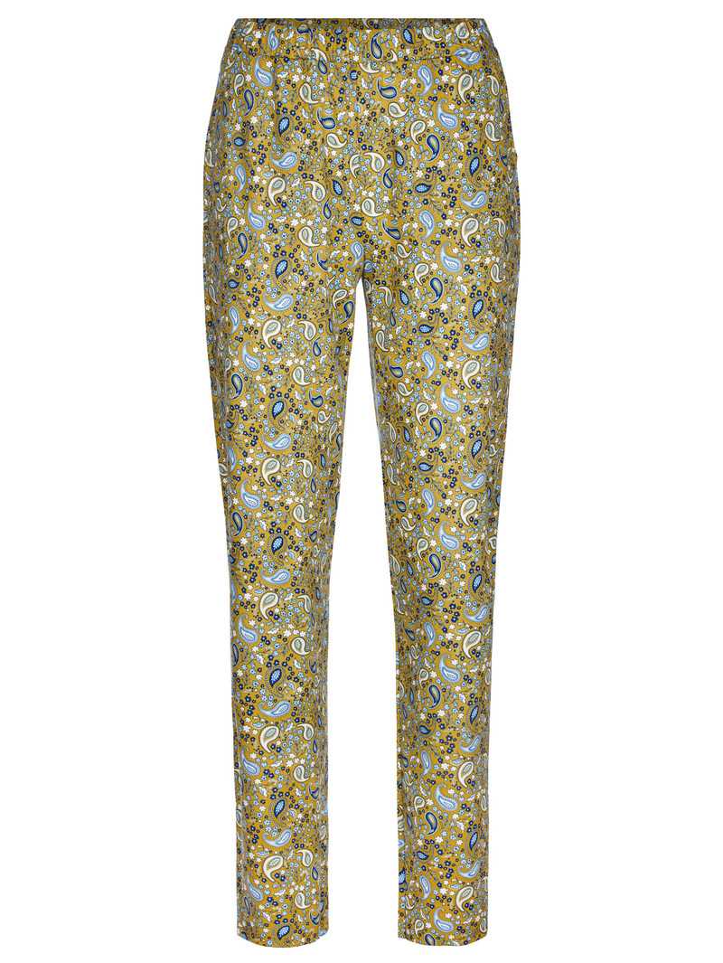 Women Calida Favourites Paisley Pants Sleepwear Sautere Yellow | 179582-QAN