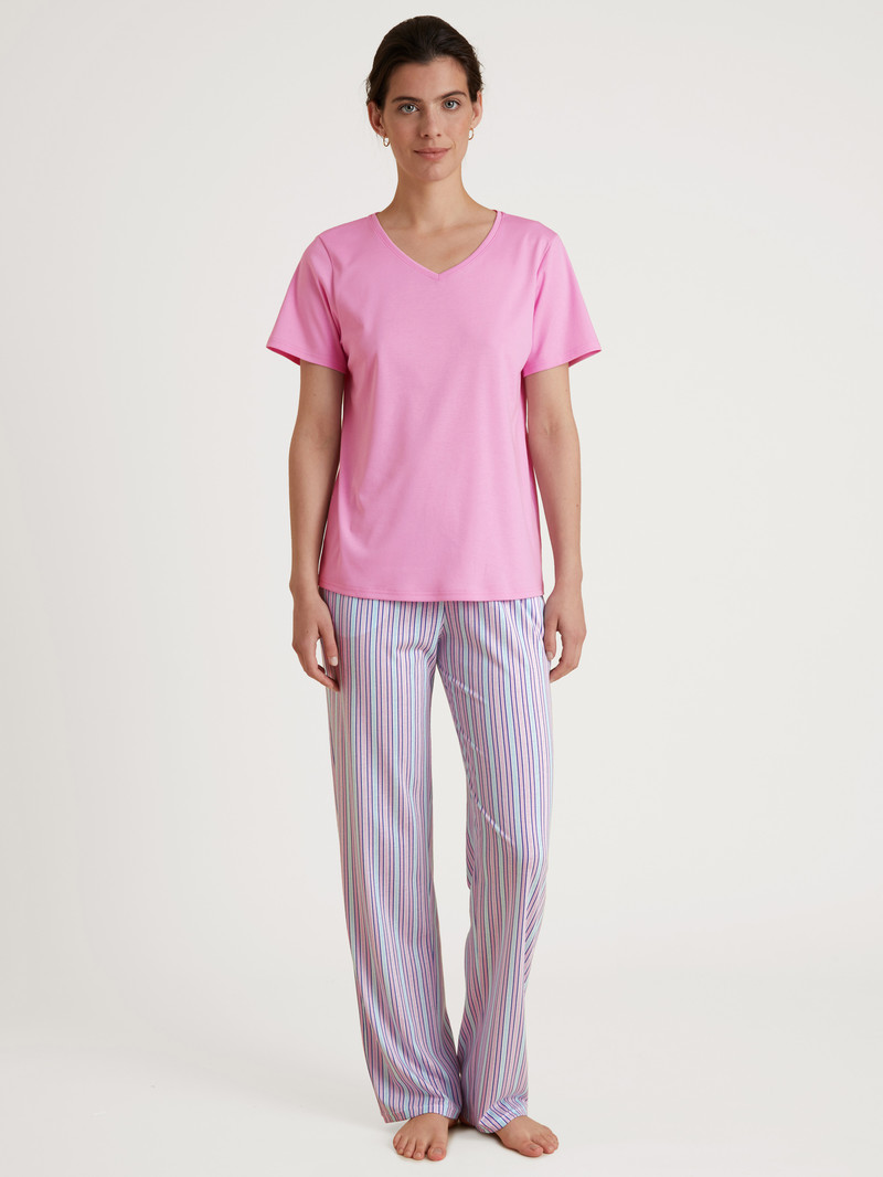 Women Calida Favourites Space Pants Sleepwear Bubble Gum Pink | 456389-MQA