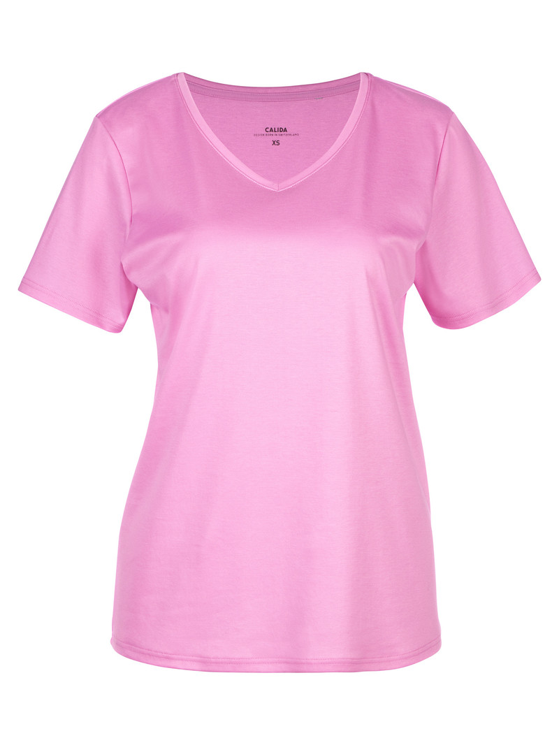 Women Calida Favourites Space Shirt Short Sleeve Loungewear Bubble Gum Pink | 803627-UFD