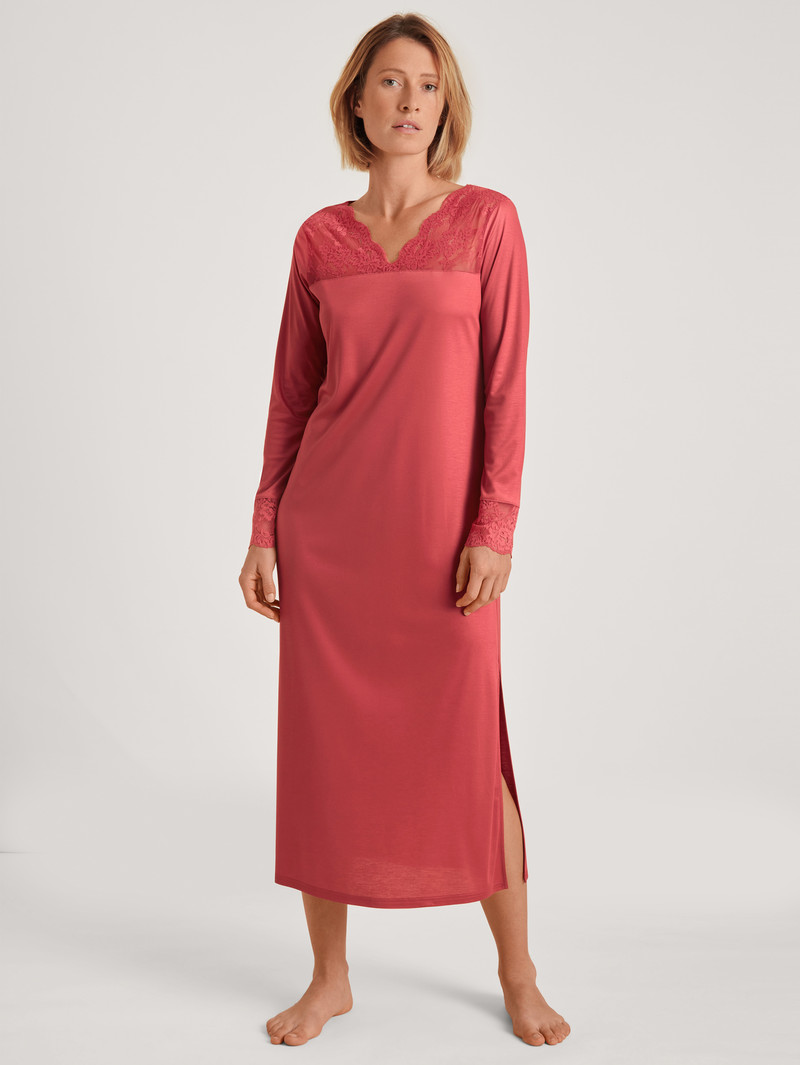 Women Calida Glamorous Nights Nightdress Sleepwear Pomegranate Red | 052974-BZM