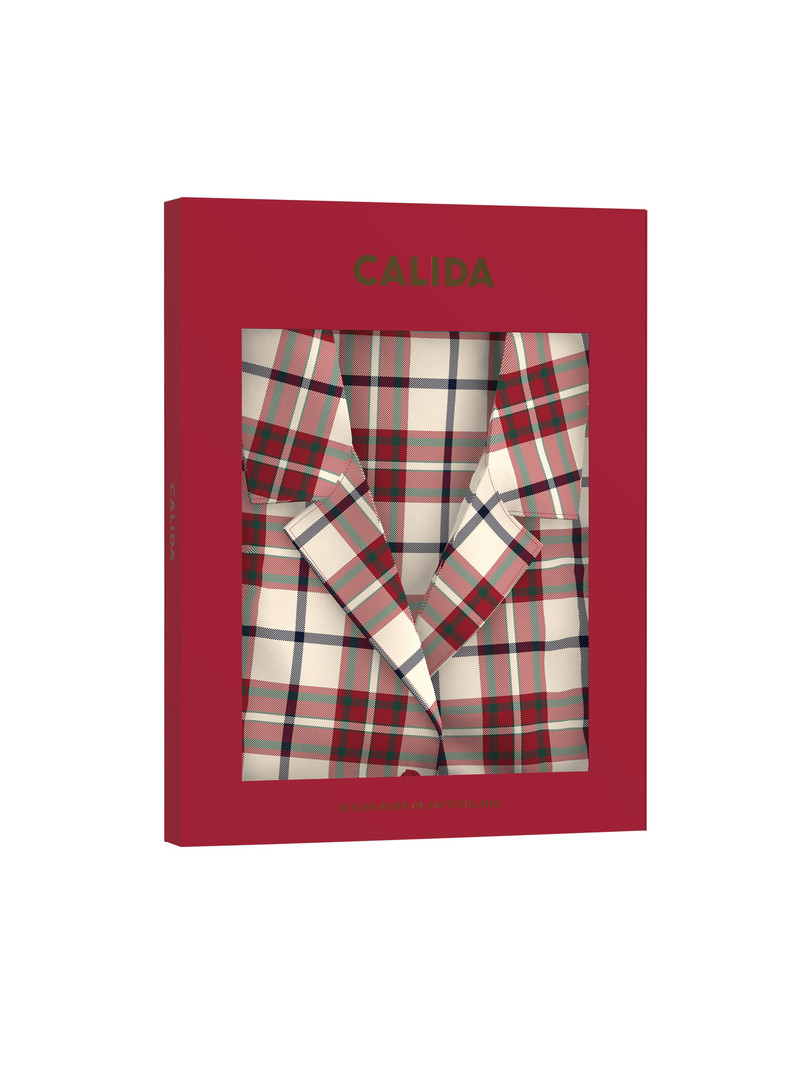 Women Calida Holiday Dreams Flannel Nightdress, Length 95 Cm Sleepwear Rio Red | 071435-FXG