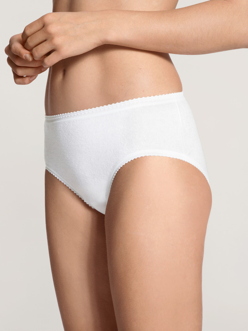 Women Calida Iconics Brief Underwear Weiss | 150894-ETX