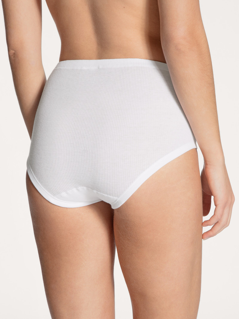 Women Calida Iconics Midi Brief Underwear Weiss | 316907-NCX