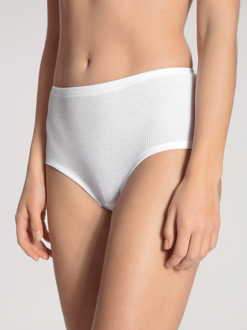 Women Calida Iconics Midi Brief Underwear Weiss | 316907-NCX