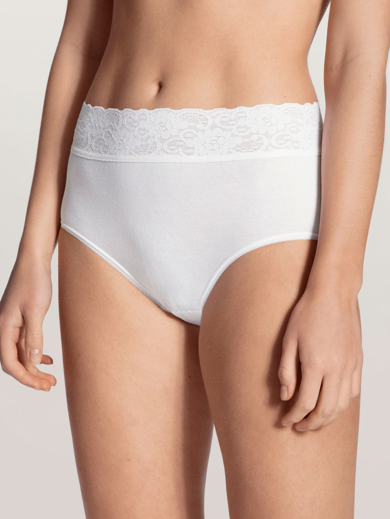 Women Calida Iconics Midi-brief, 2er-pack Underwear Weiss | 536148-CIJ