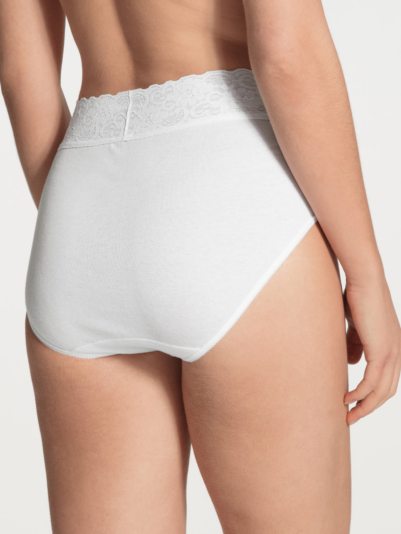 Women Calida Iconics Midi-brief, 2er-pack Underwear Weiss | 536148-CIJ