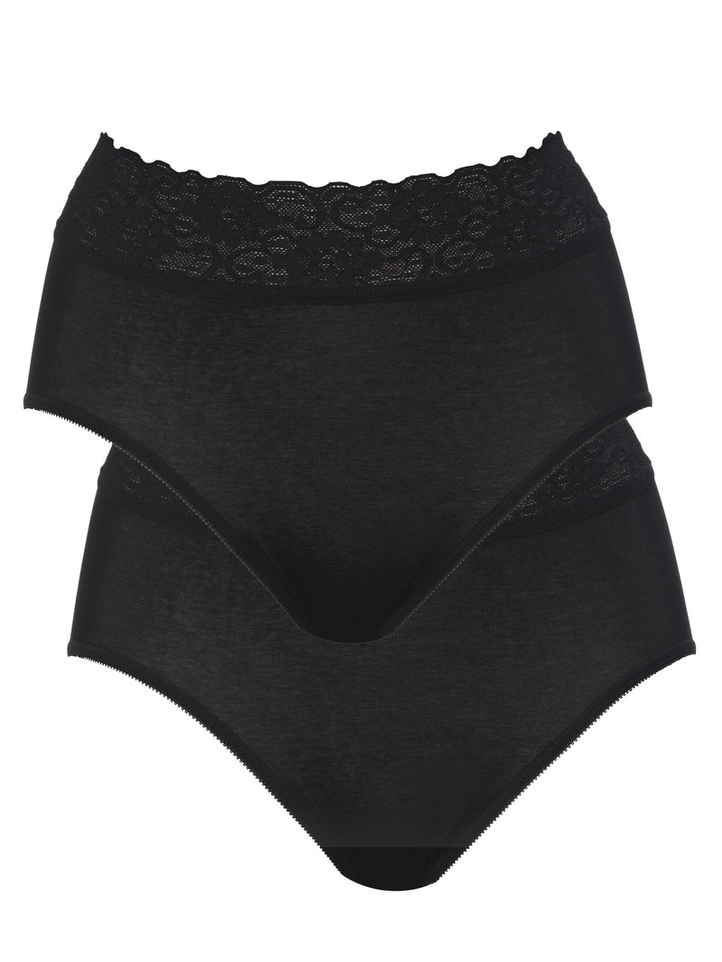 Women Calida Iconics Midi-brief, 2er-pack Underwear Schwarz | 461598-OZJ