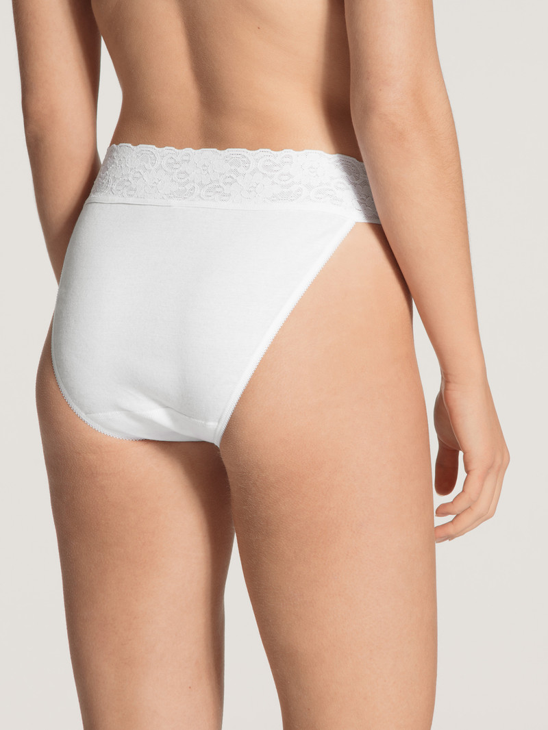 Women Calida Iconics Tanga Underwear Weiss | 130785-VHC