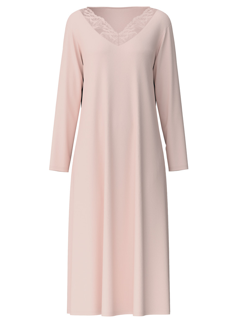 Women Calida Lace Nights Long-sleeved Nightdress, Length 125 Cm Sleepwear Creole Pink | 718024-ZKH