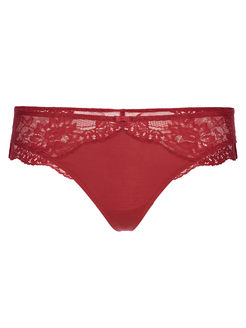 Women Calida Modal Sense String Underwear Pomegranate Red | 263489-MVJ