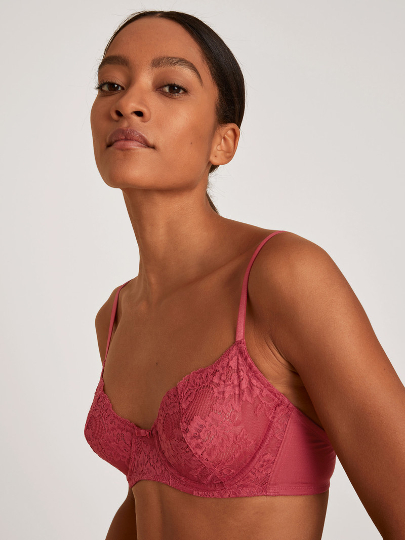 Women Calida Modal Sense Underwired Bra Underwear Pomegranate Red | 752309-KSX