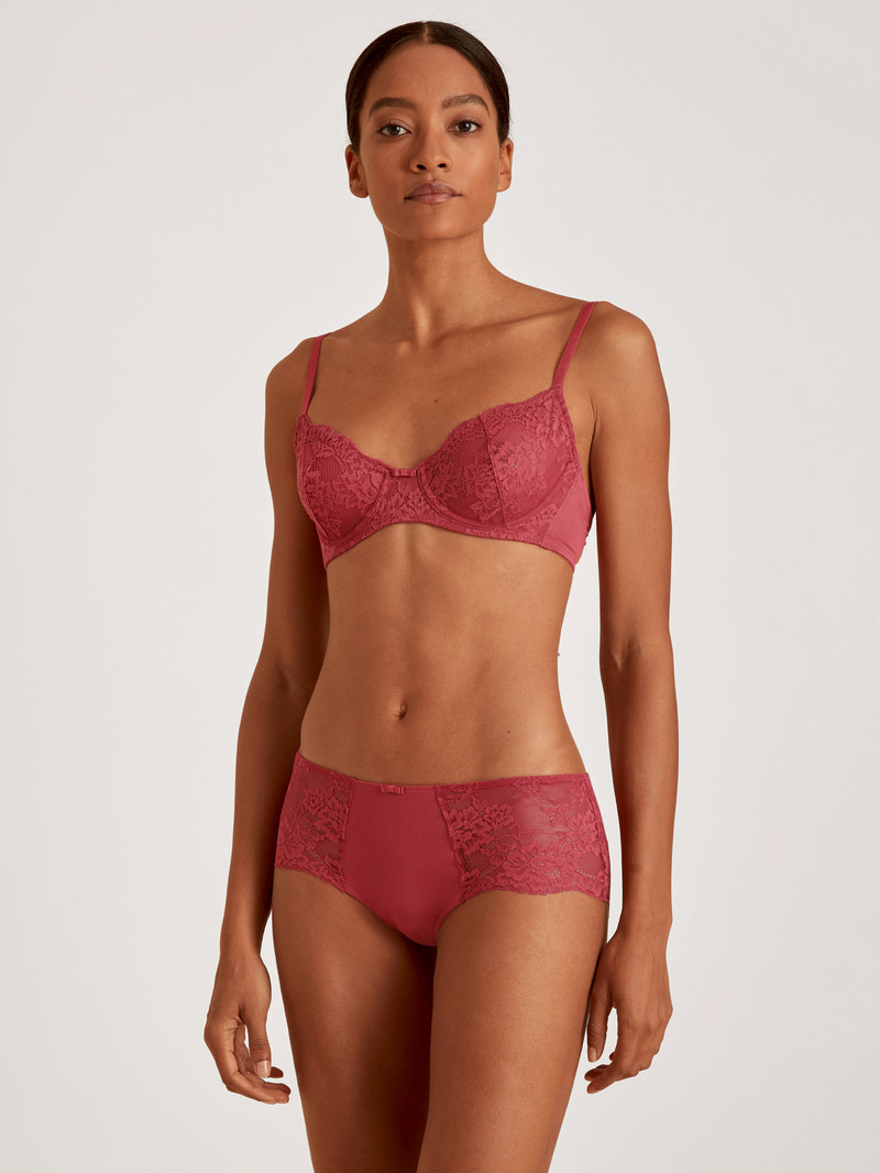 Women Calida Modal Sense Underwired Bra Underwear Pomegranate Red | 752309-KSX