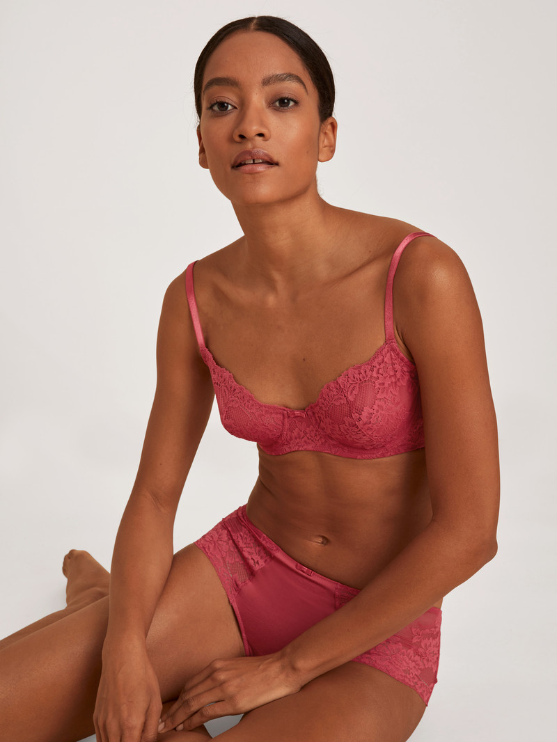 Women Calida Modal Sense Underwired Bra Underwear Pomegranate Red | 752309-KSX