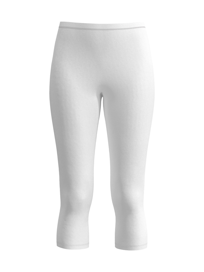 Women Calida Natural Comfort 3/4 Leggings Underwear Weiss | 452807-OJD