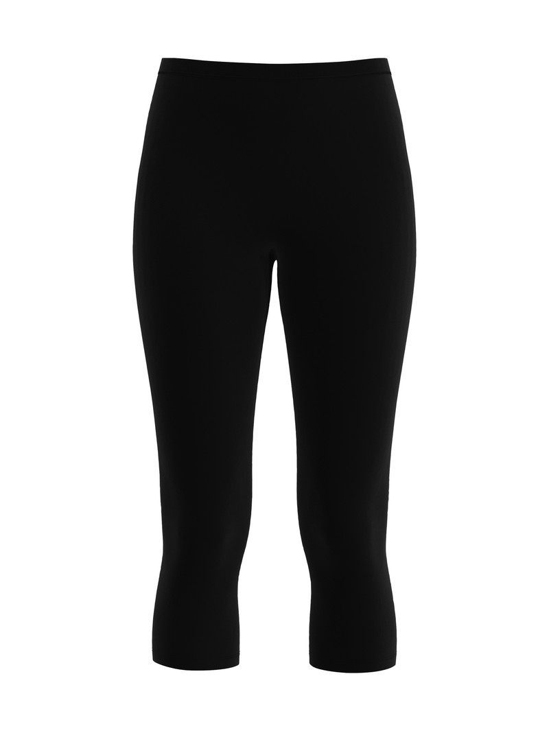 Women Calida Natural Comfort 3/4 Leggings Underwear Schwarz | 382975-IHO