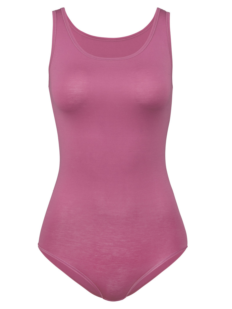 Women Calida Natural Comfort Bodysuit Yoga Red Violet | 392817-FDQ