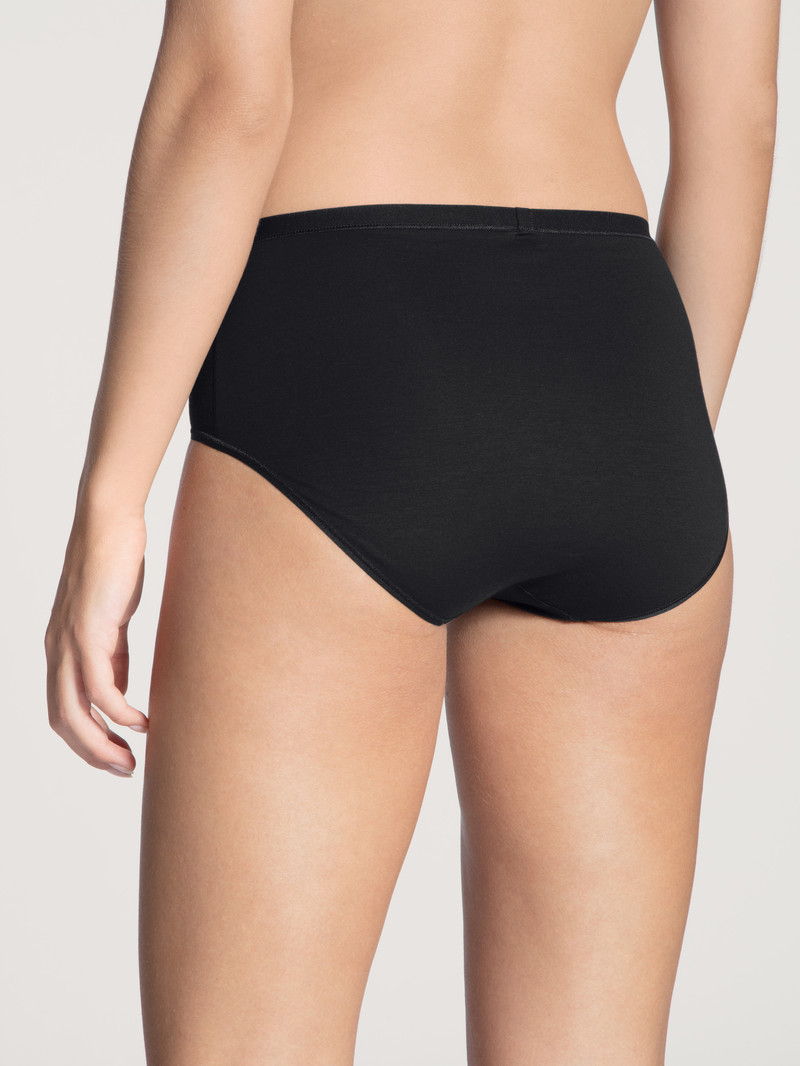 Women Calida Natural Comfort Brief Underwear Schwarz | 693574-UOG