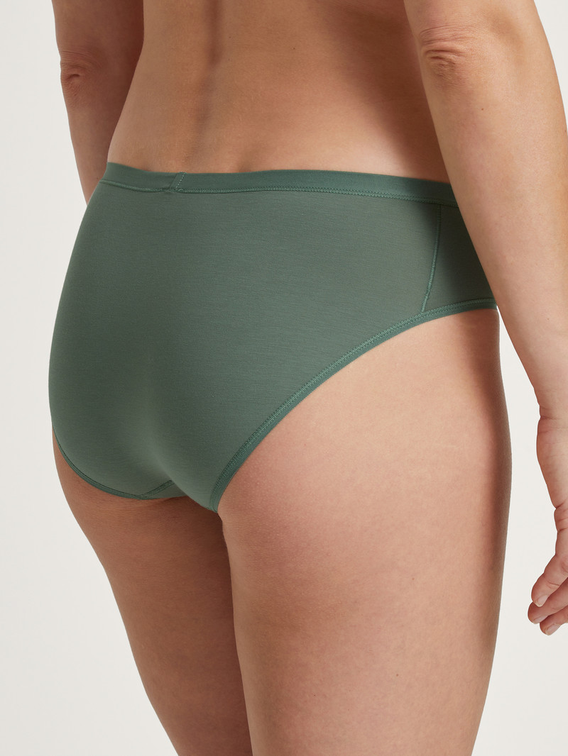 Women Calida Natural Comfort Brief Underwear Laurel Green | 645203-RKJ