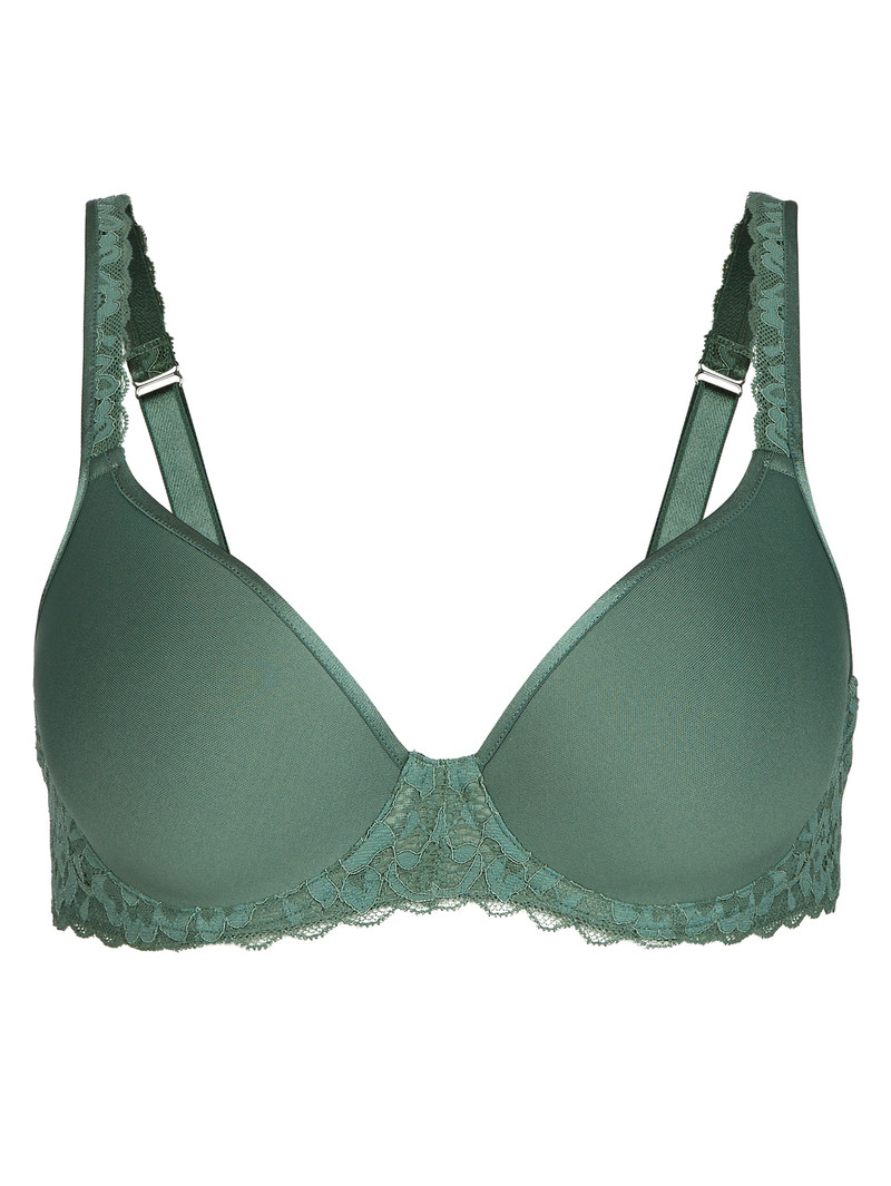 Women Calida Natural Comfort Lace Spacer Bra Underwear Laurel Green | 369570-USM