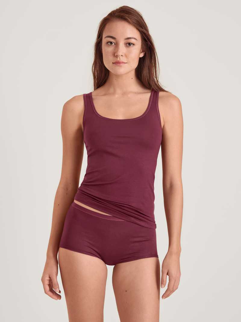 Women Calida Natural Comfort Tank Top Underwear English Red | 450162-VXM