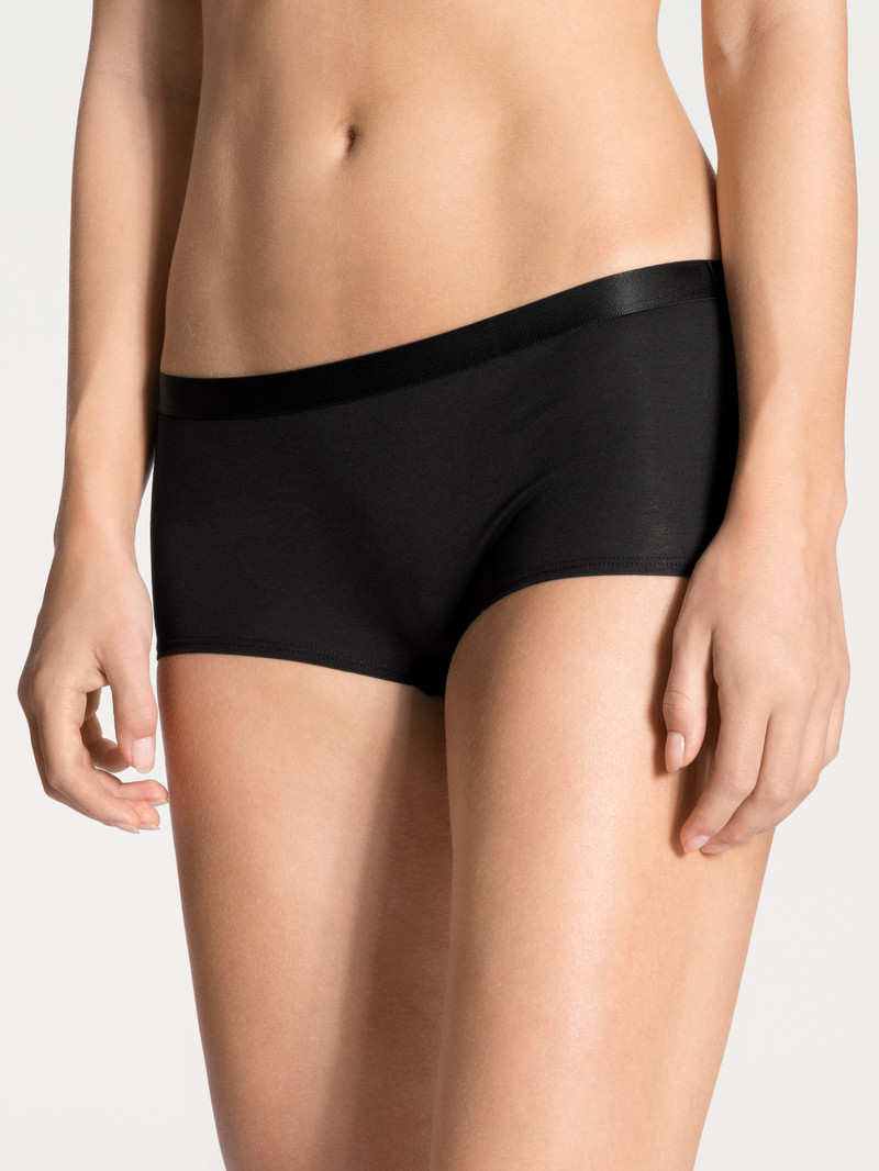 Women Calida Natural Joy Panty Underwear Schwarz | 617095-JQO