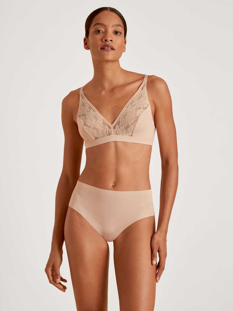 Women Calida Natural Skin Lace Brief, Cradle To Cradle Certified® Underwear Rose Teint | 532768-FVM