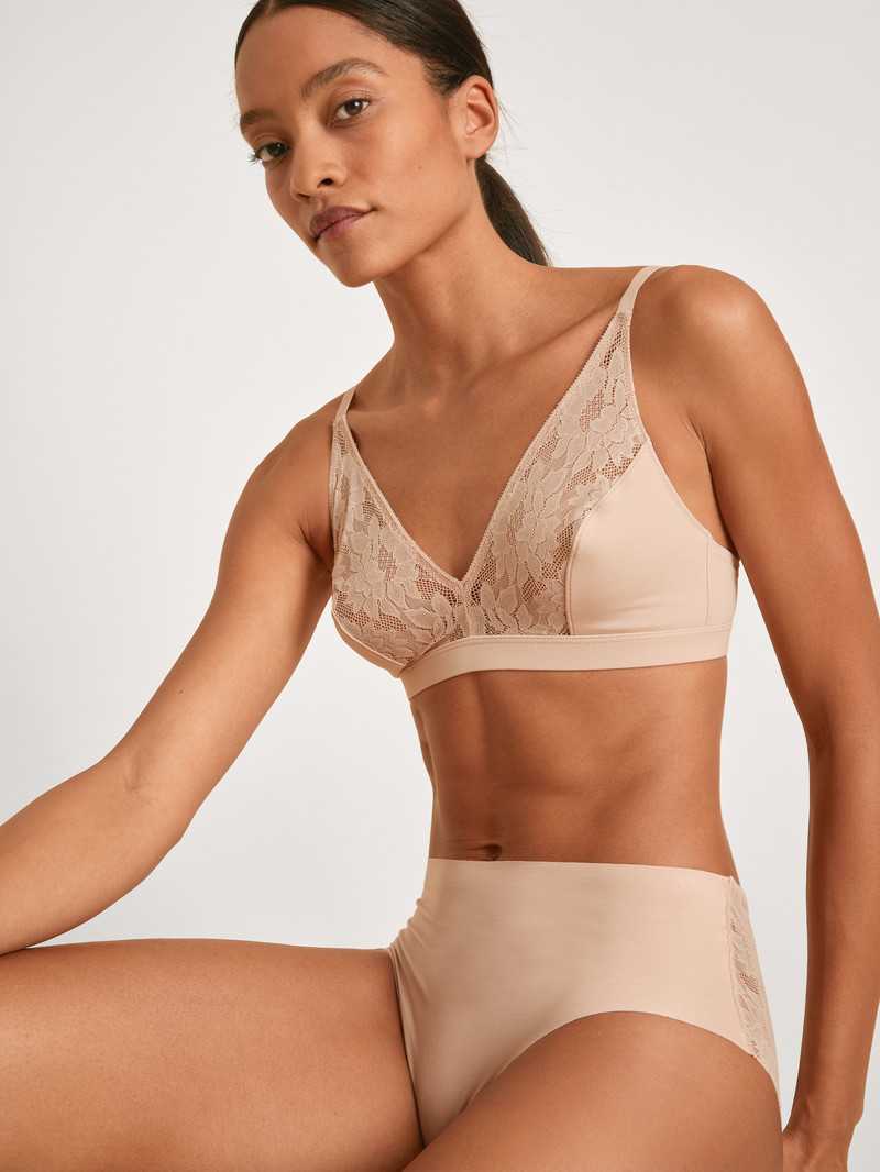 Women Calida Natural Skin Lace Brief, Cradle To Cradle Certified® Underwear Rose Teint | 532768-FVM