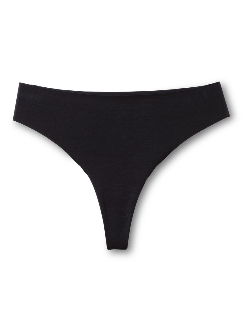 Women Calida Natural Skin String Underwear Black C2c | 321790-YNH