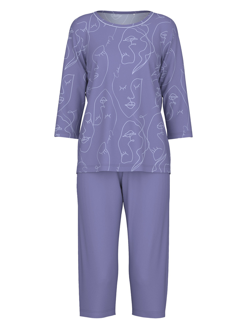 Women Calida Night Lovers 3/4 Pyjama Sleepwear Twilight Purple | 539172-AFD