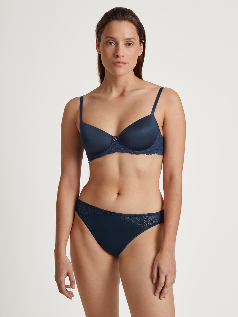 Women Calida Sensual Secrets Brief Underwear Peacoat Blue | 350247-QRV