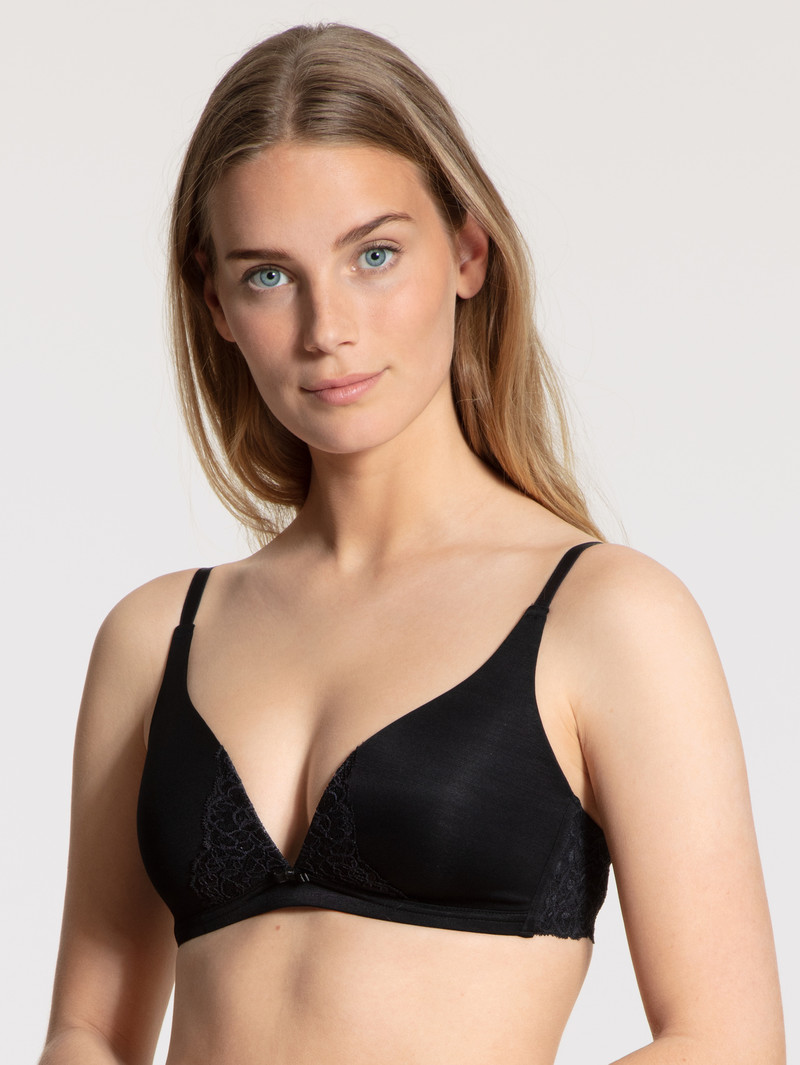 Women Calida Sensual Secrets Soft Bra Underwear Schwarz | 478256-BIH