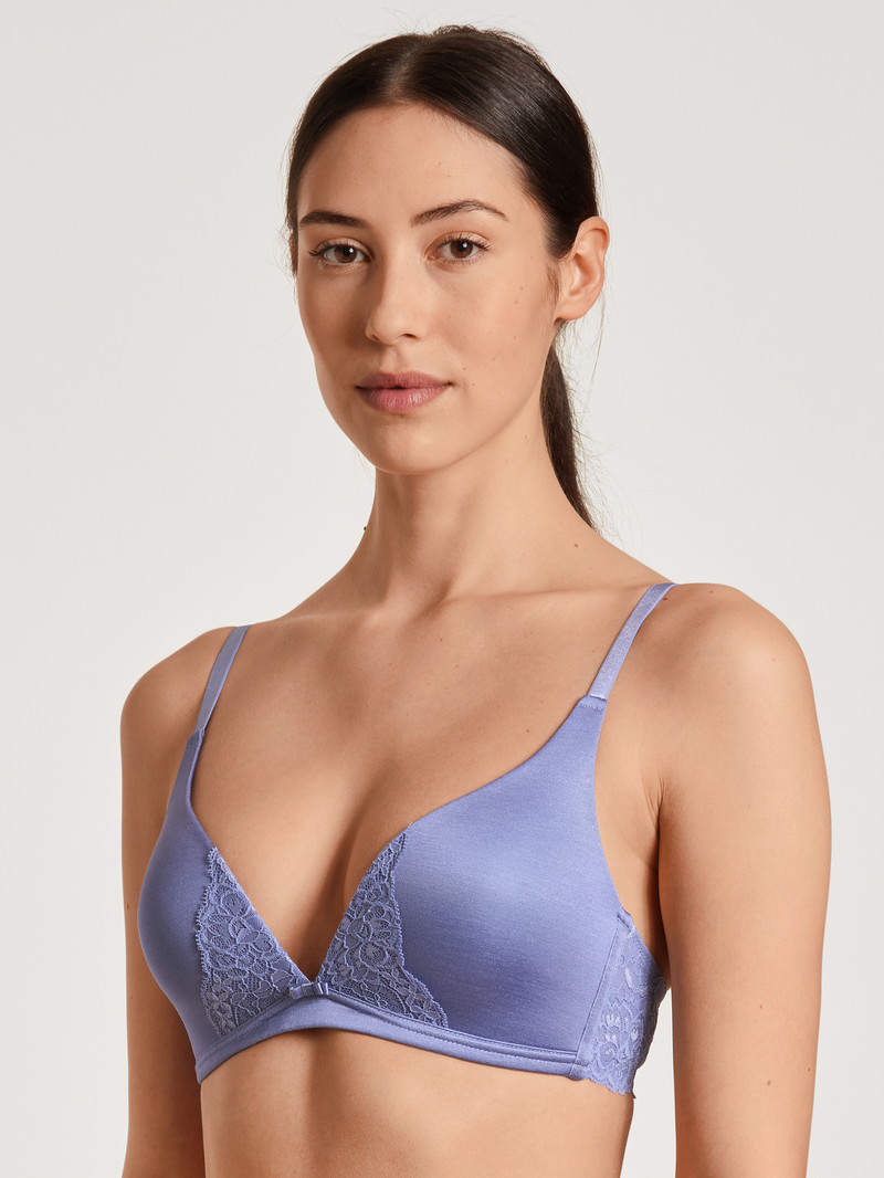 Women Calida Sensual Secrets Soft Bra Underwear Provence Blue | 639840-RTU