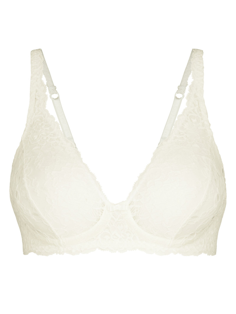 Women Calida Sensual Secrets Soft Non-wired Bra Underwear Alabaster Crème | 068423-UES