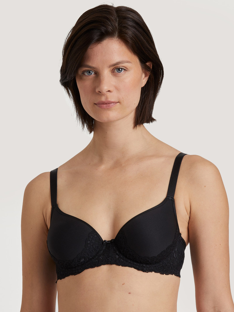 Women Calida Sensual Secrets Spacer Bra Underwear Schwarz | 248910-OWJ