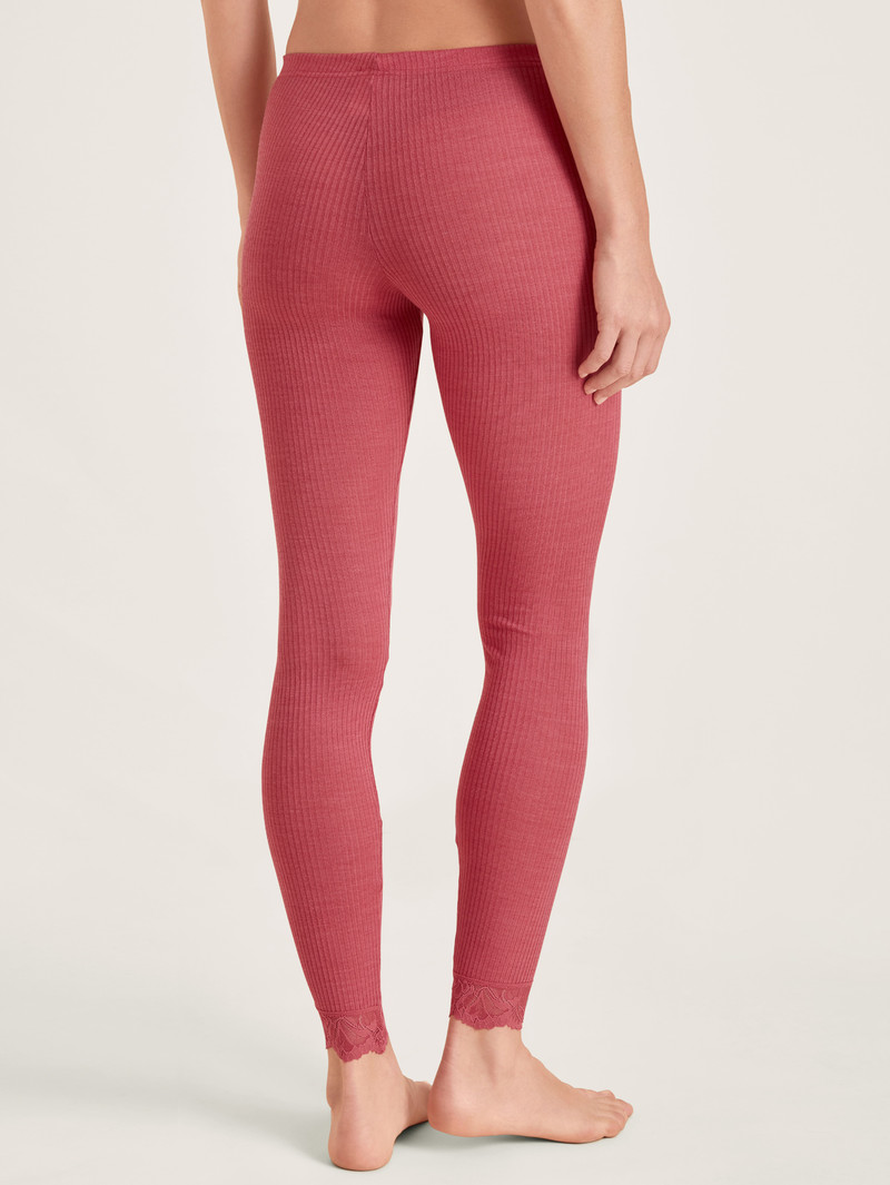 Women Calida Silky Wool Joy Leggings Underwear Pomegranate Red | 456982-OCI