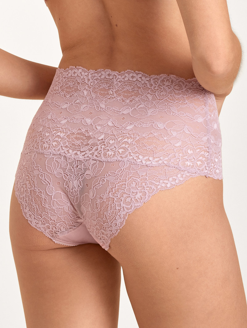 Women Calida Special Brief With Lace, High Waist Underwear Mauve Shadow | 462153-ITN