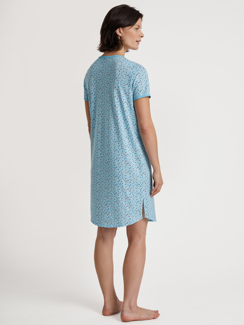 Women Calida Special Nightdress Sleepwear Blue Topaz | 615934-VYU