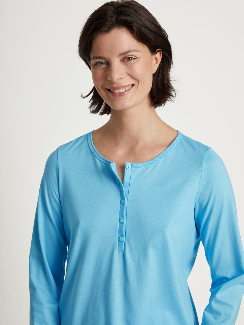 Women Calida Special Pyjama Sleepwear Blue Topaz | 479230-MSA