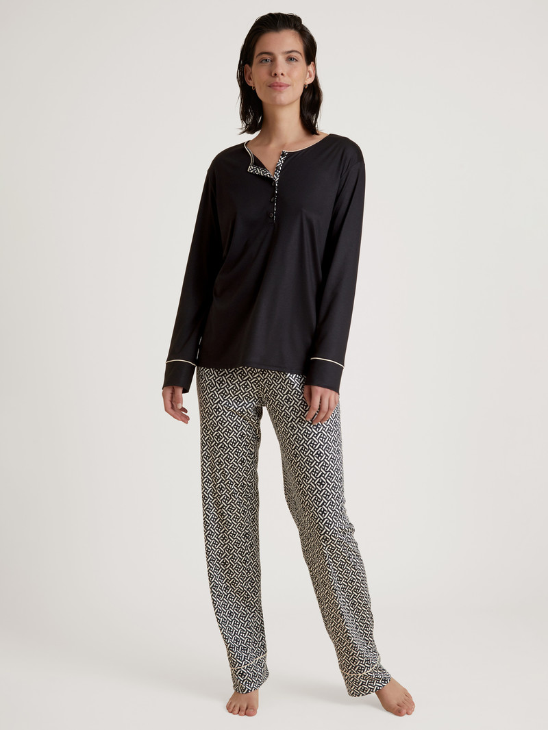 Women Calida Special Pyjama Sleepwear Schwarz | 105493-LZE