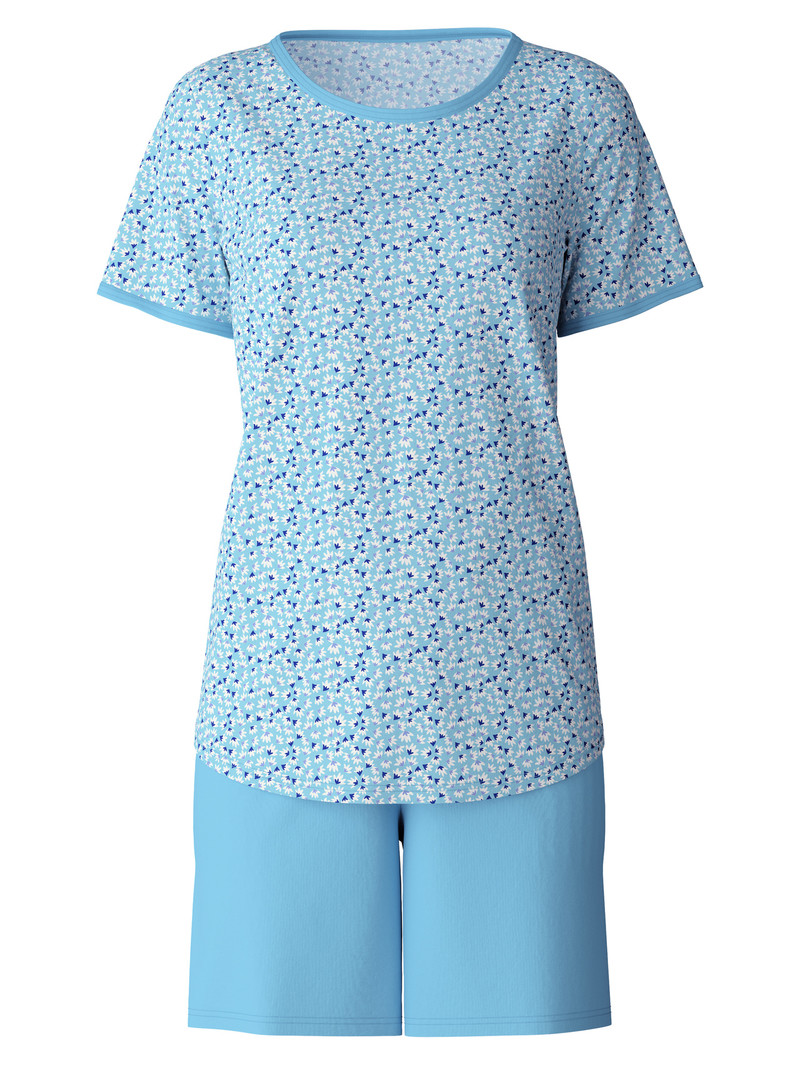 Women Calida Special Short Pyjama Sleepwear Blue Topaz | 781943-PMW