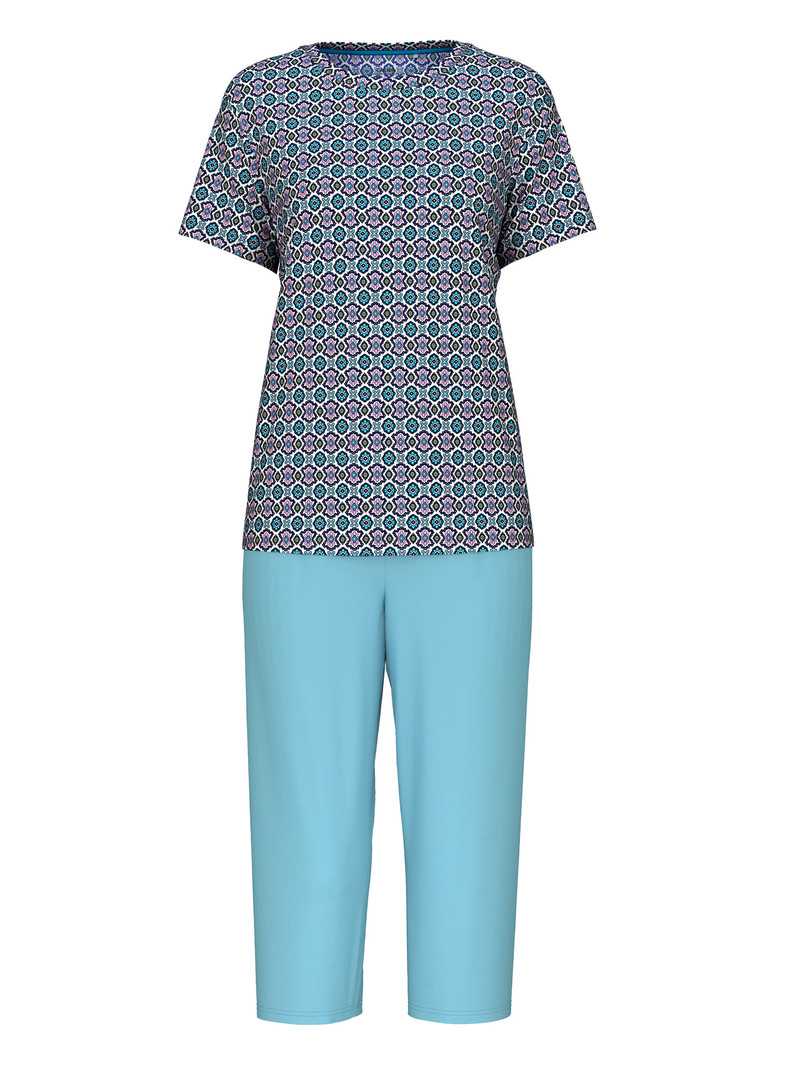 Women Calida Spring Nights 3/4 Pyjamas Sleepwear Blue Topaz | 528930-TCJ