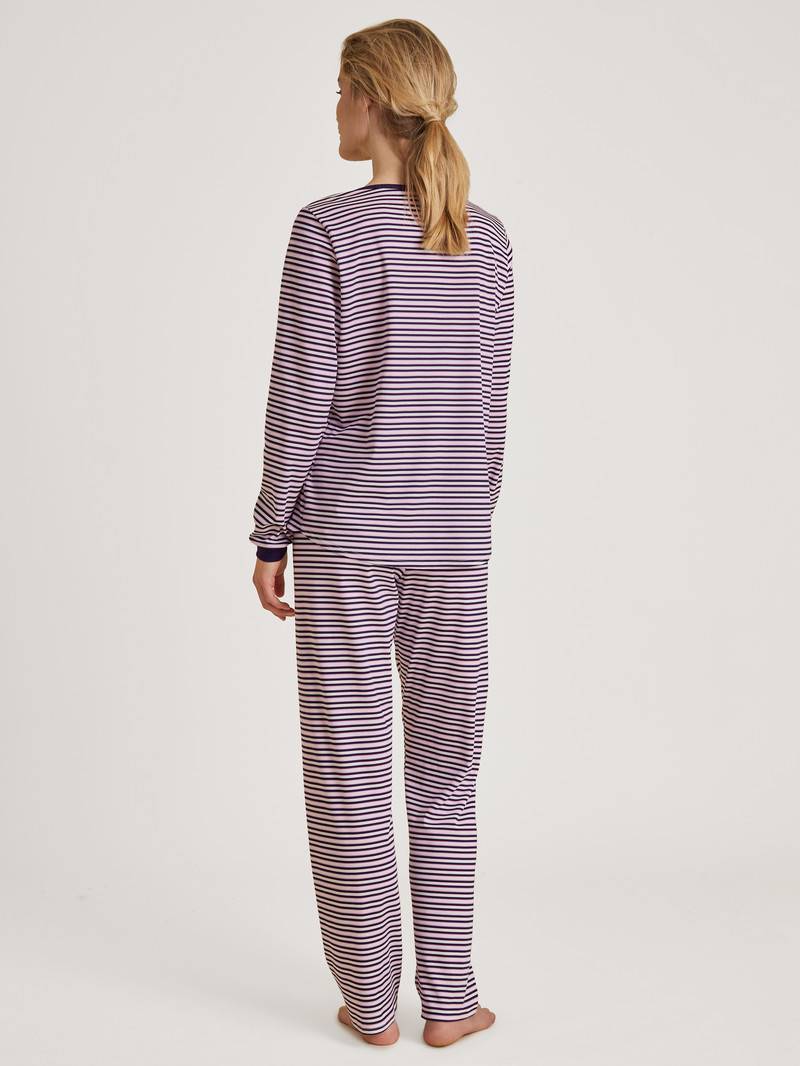 Women Calida Sweet Dreams Pyjama Sleepwear Dark Blue | 250814-HIJ