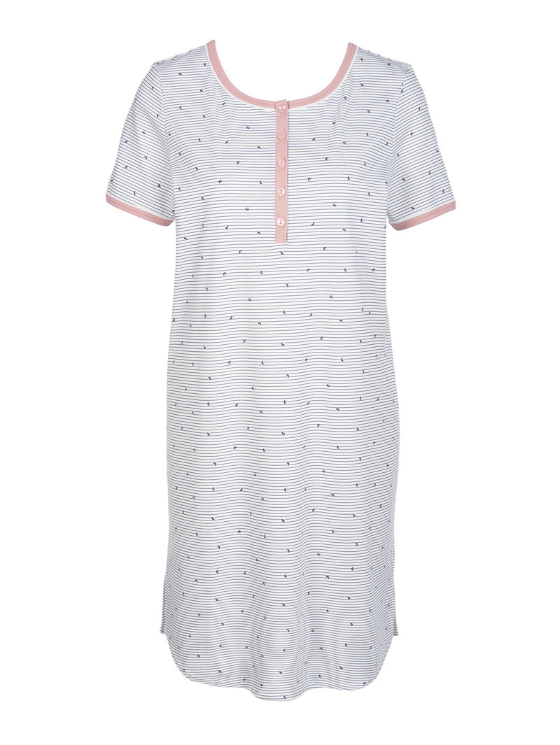 Women Calida Sweet Dreams Sleepshirt, Length 95cm Sleepwear Rose Bud | 769241-AHJ